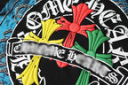 Blue Halo Triple Colored Cross Black T-Shirt™