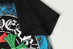 Blue Halo Triple Colored Cross Black T-Shirt™