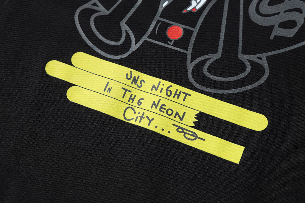 Neon Spray Paint Character Black T-Shirt™