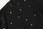 Multicolor Mini Cross Scatter Black T-Shirt™