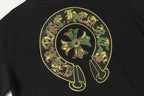 Camo Horseshoe Cross Pocket Black T-Shirt™