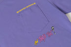Script Graphic Pocket Purple T-Shirt™