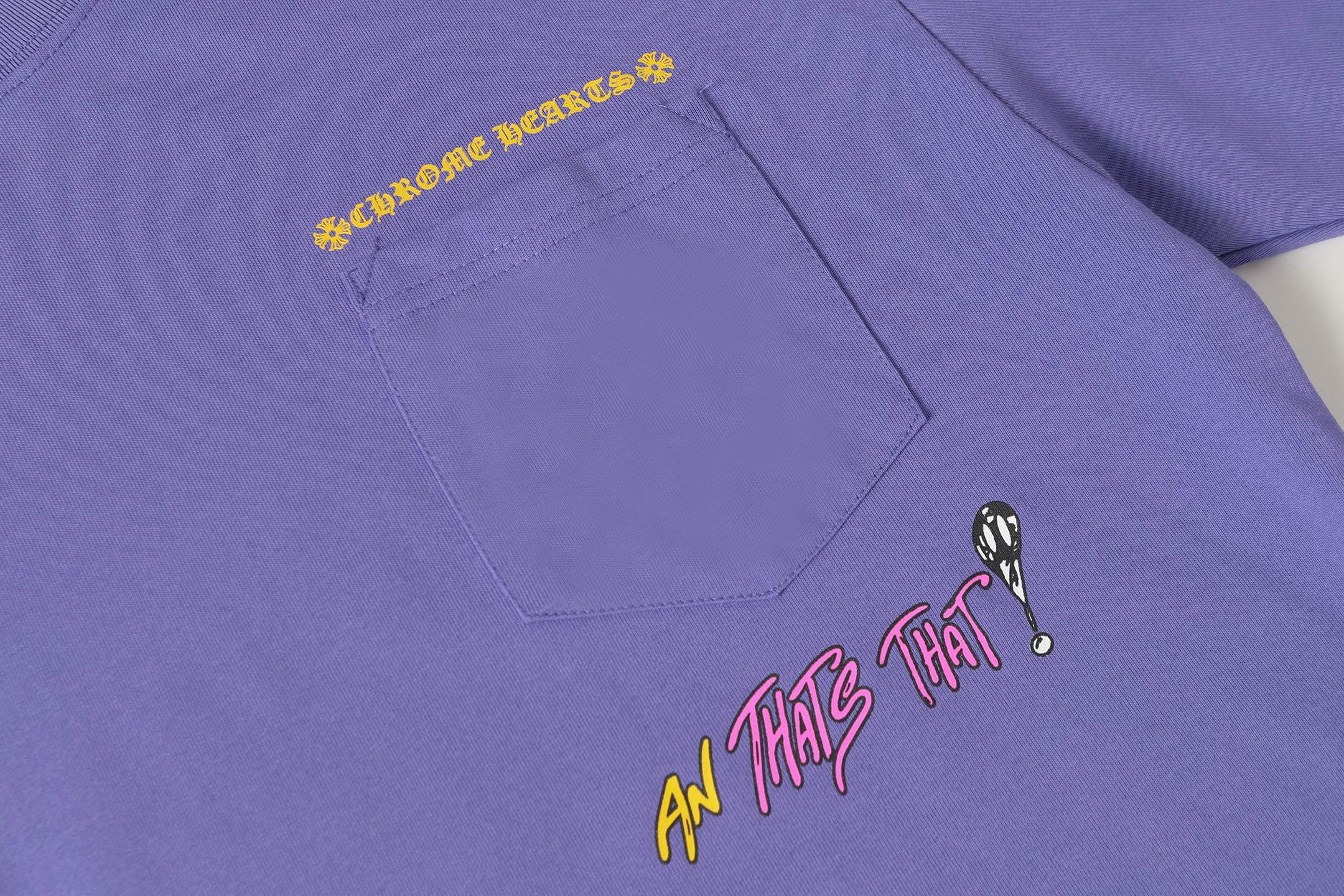 Script Graphic Pocket Purple T-Shirt™