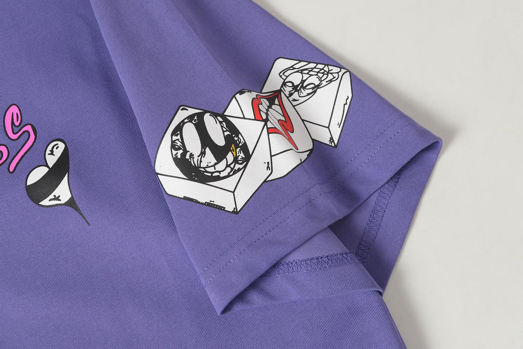 Script Graphic Pocket Purple T-Shirt™