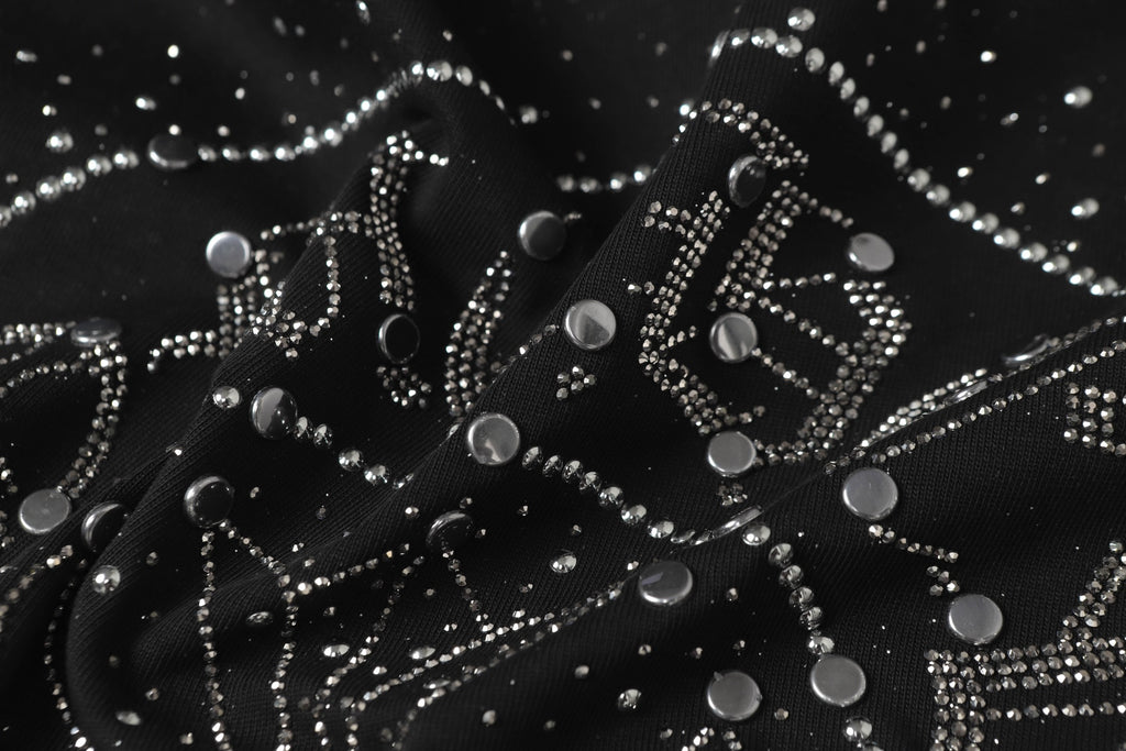 Crystal Studded Horseshoe Black T-Shirt™