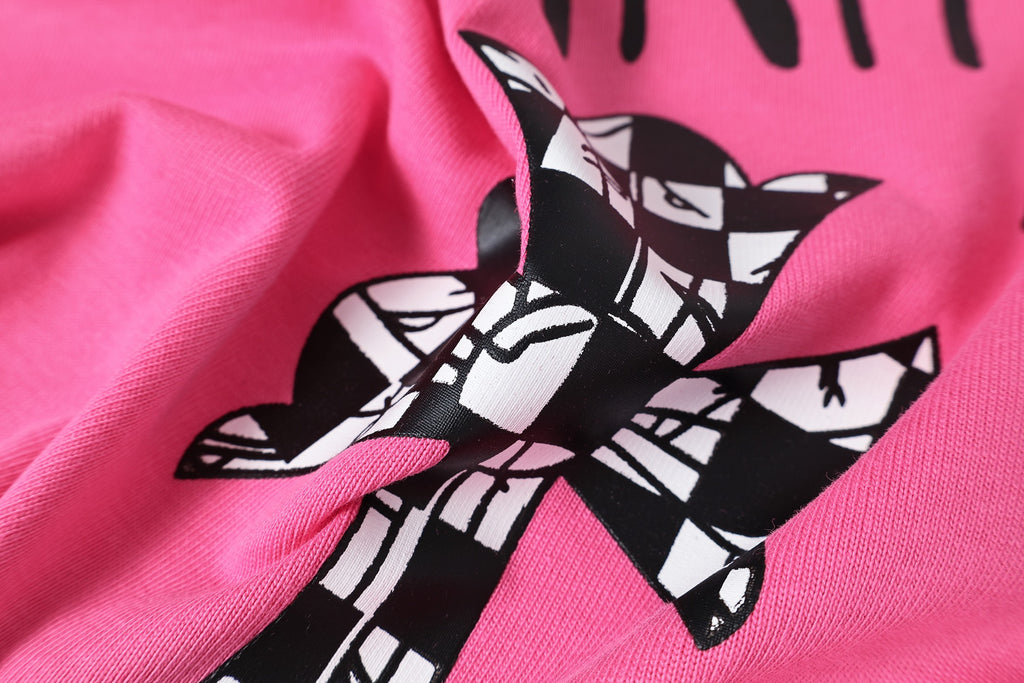 Checker Cross Vanity Affair Pink T-Shirt™