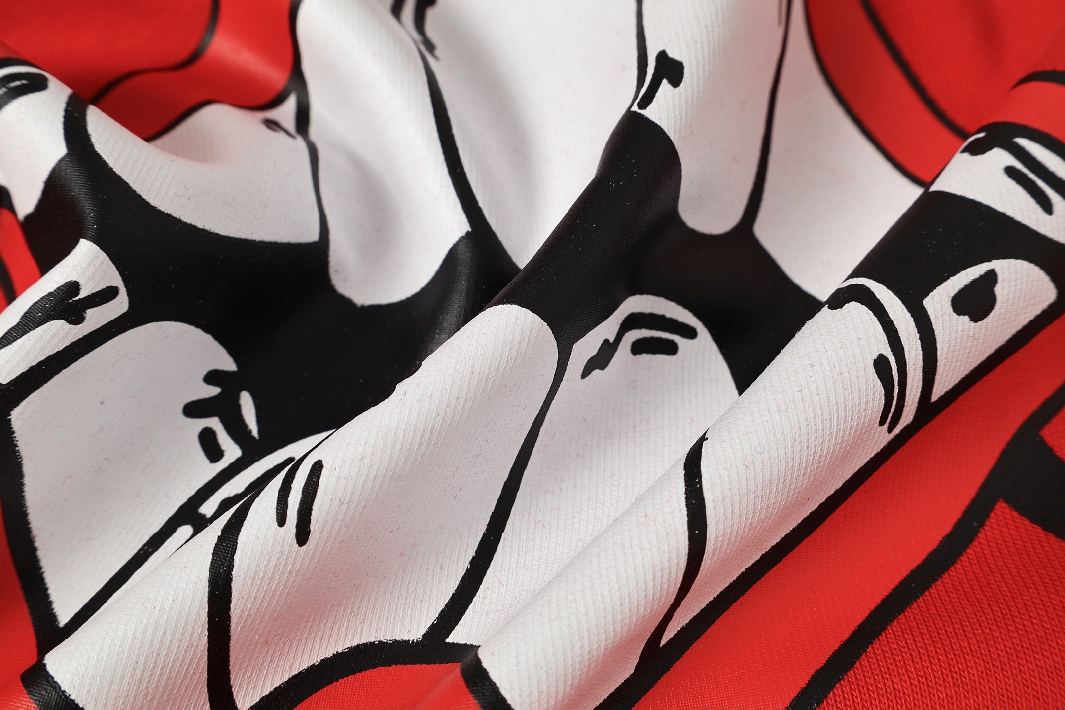 Checker Flag Mouth Graphic Pocket Red T-Shirt™
