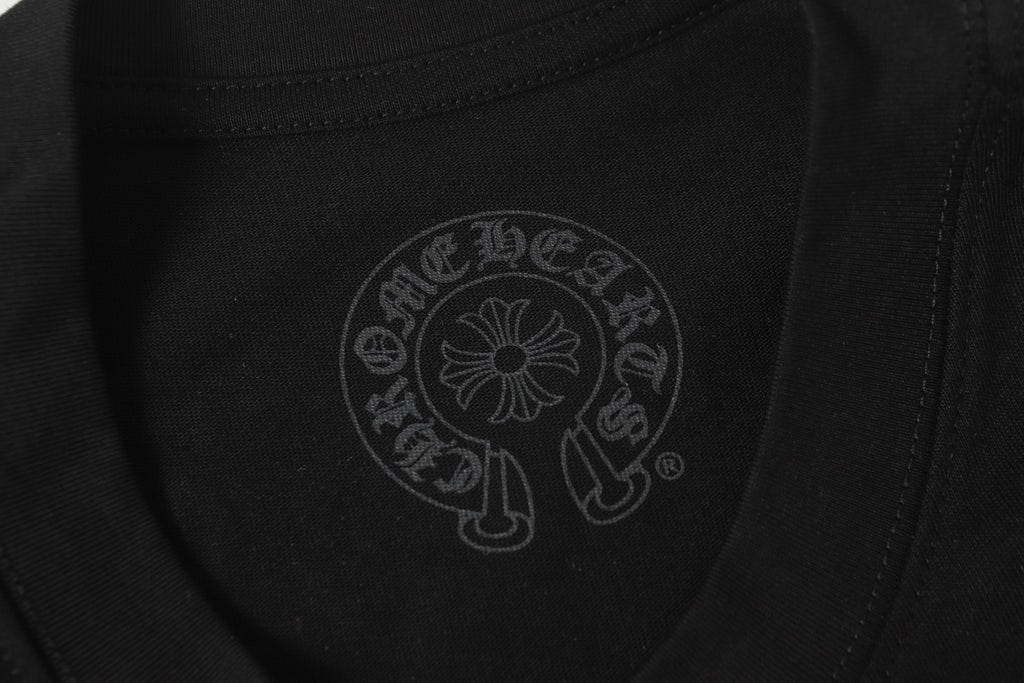 Ornate Pink Dagger Typography Black T-Shirt™