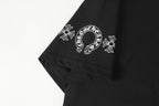 Ornate Pink Dagger Typography Black T-Shirt™
