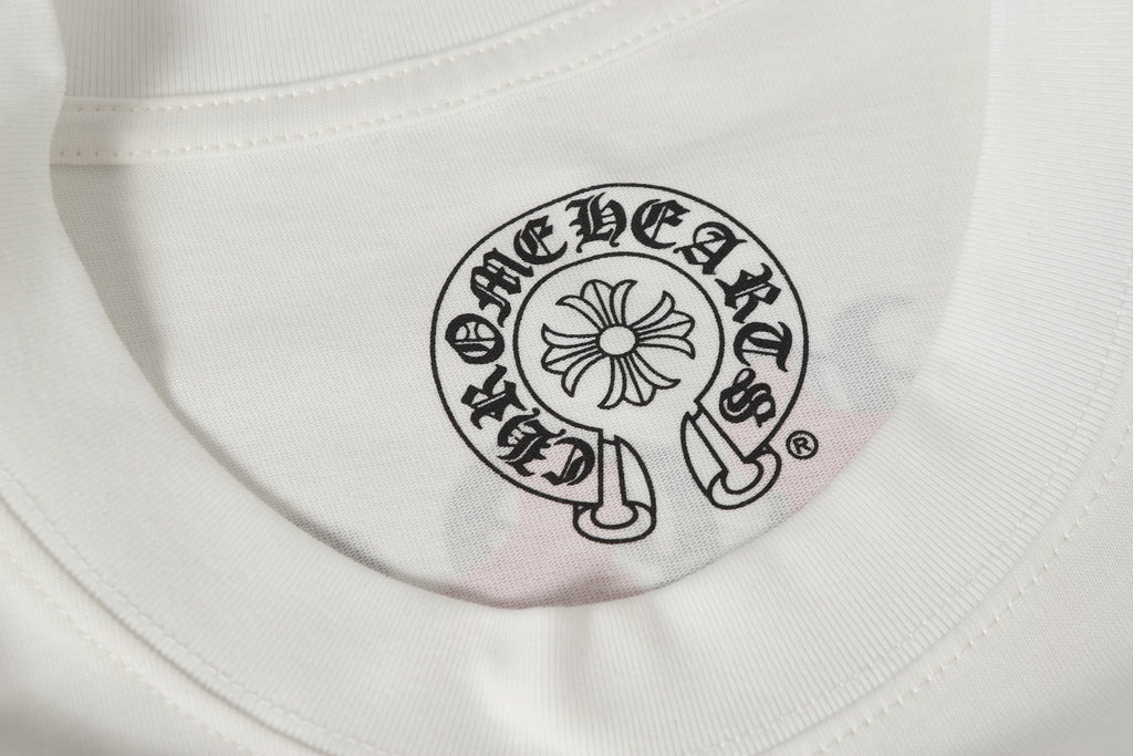Ornate Pink Dagger Typography White T-Shirt™