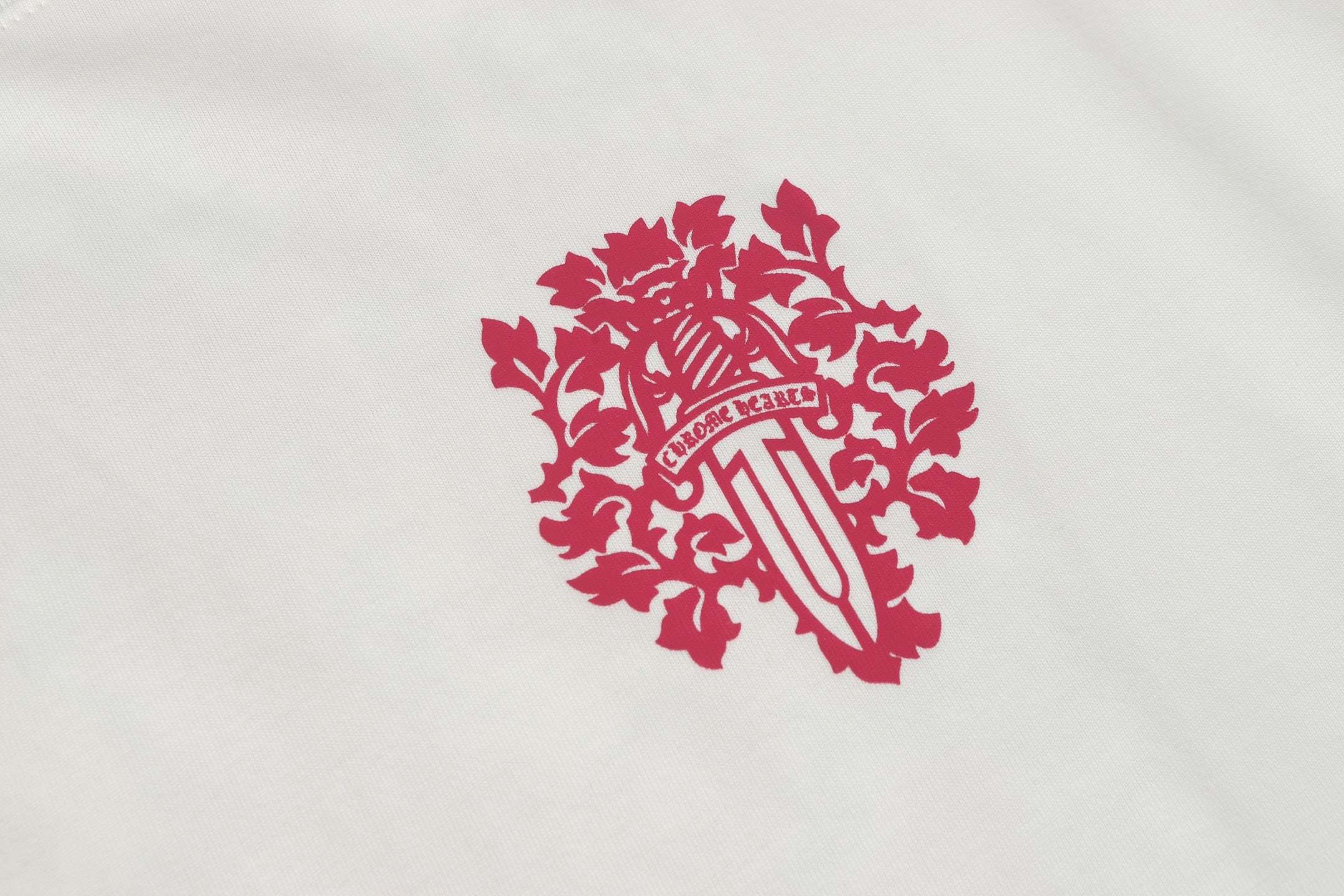 Ornate Pink Dagger Typography White T-Shirt™