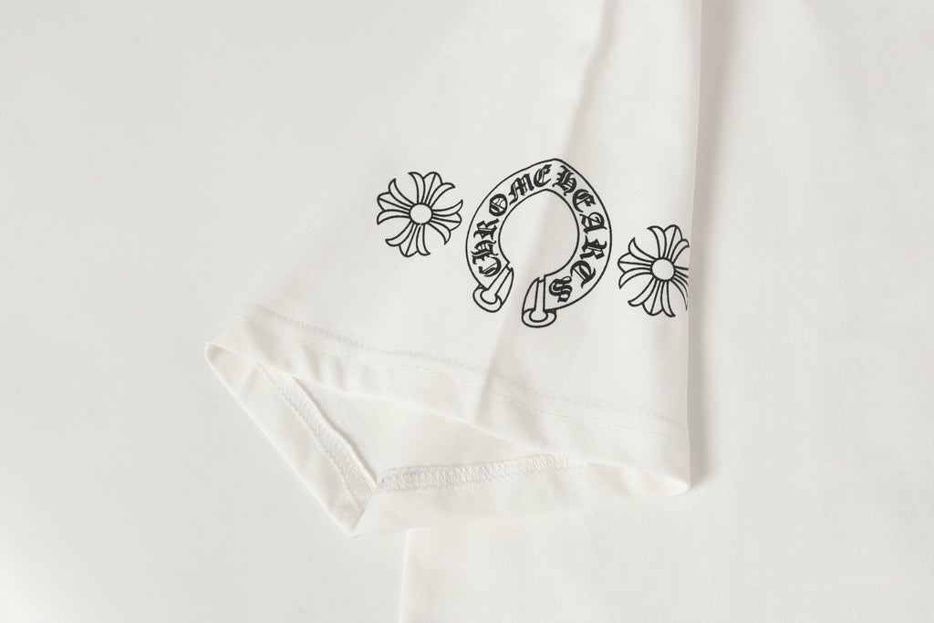 Ornate Pink Dagger Typography White T-Shirt™