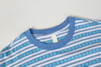 Blue Stripe Cross Pattern T-Shirt™