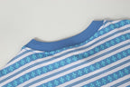 Blue Stripe Cross Pattern T-Shirt™