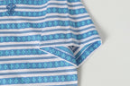 Blue Stripe Cross Pattern T-Shirt™