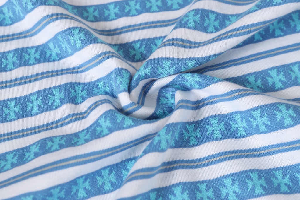 Blue Stripe Cross Pattern T-Shirt™