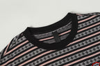 Pink Stripe Cross Pattern T-Shirt™