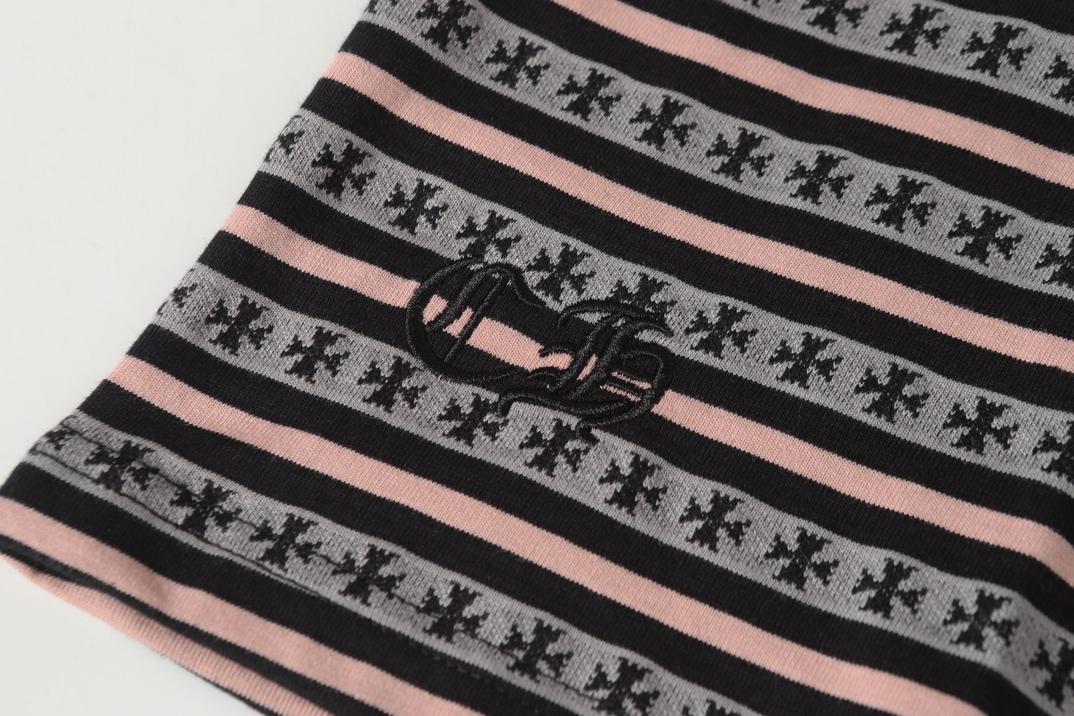 Pink Stripe Cross Pattern T-Shirt™