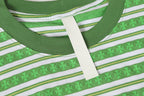 Green Stripe Cross Pattern T-Shirt™