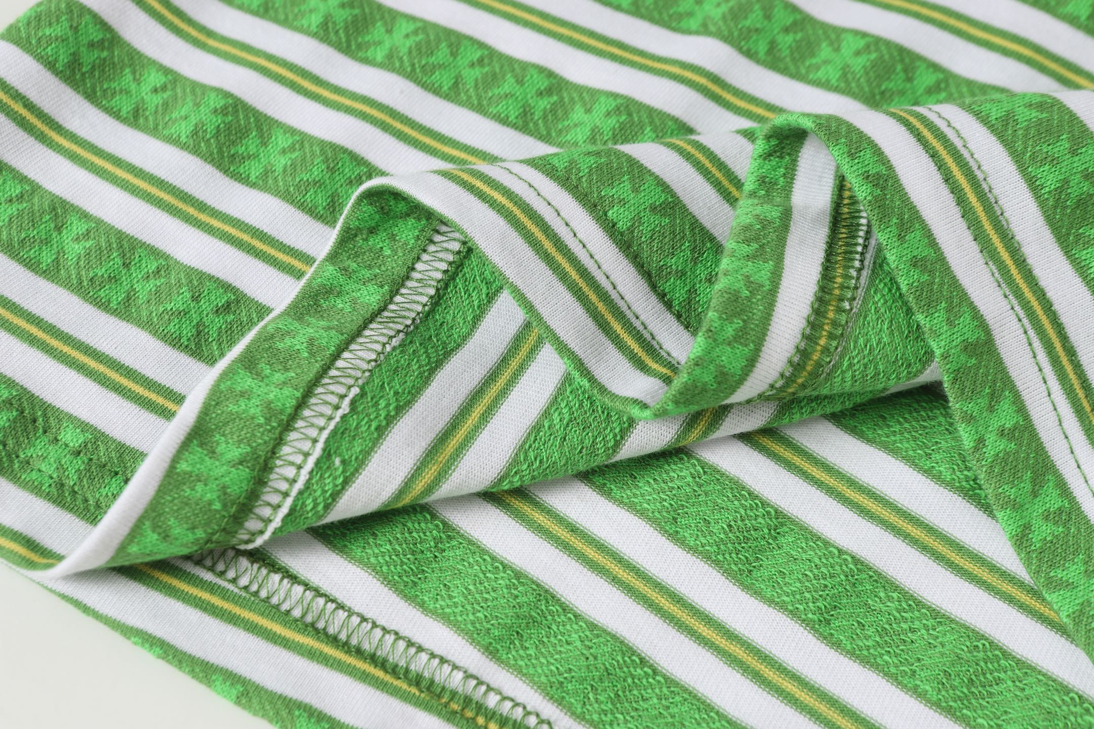 Green Stripe Cross Pattern T-Shirt™