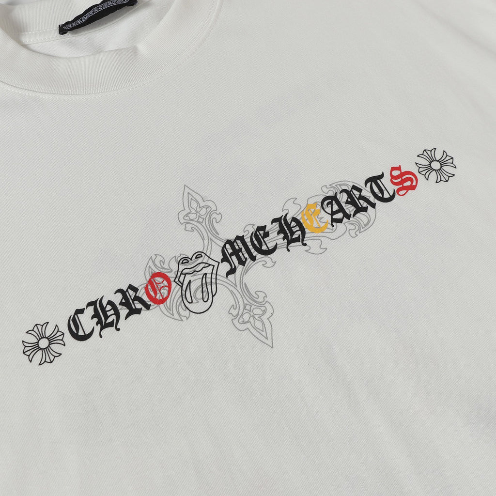 Ornate Multicolor Cross Cluster White T-Shirt™