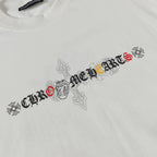 Ornate Multicolor Cross Cluster White T-Shirt™