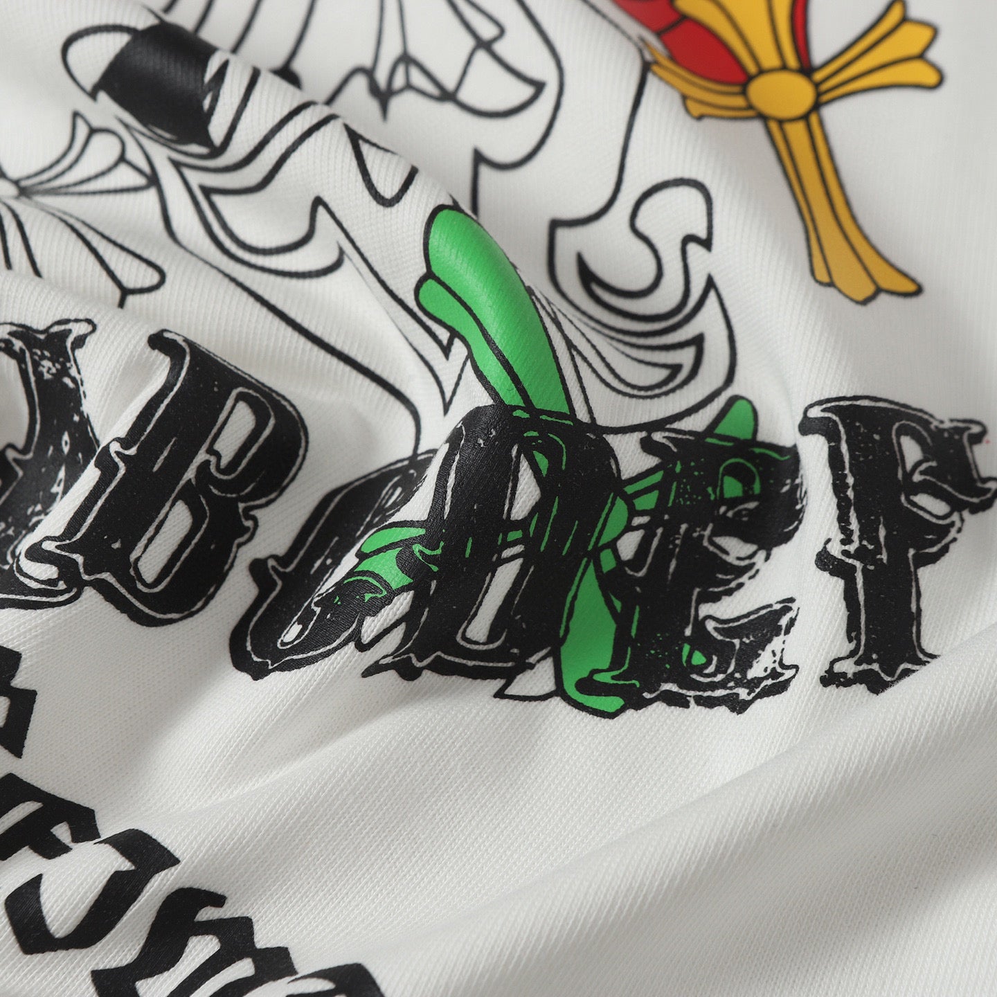 Ornate Multicolor Cross Cluster White T-Shirt™