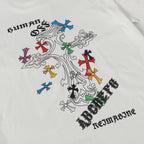 Ornate Multicolor Cross Cluster White T-Shirt™