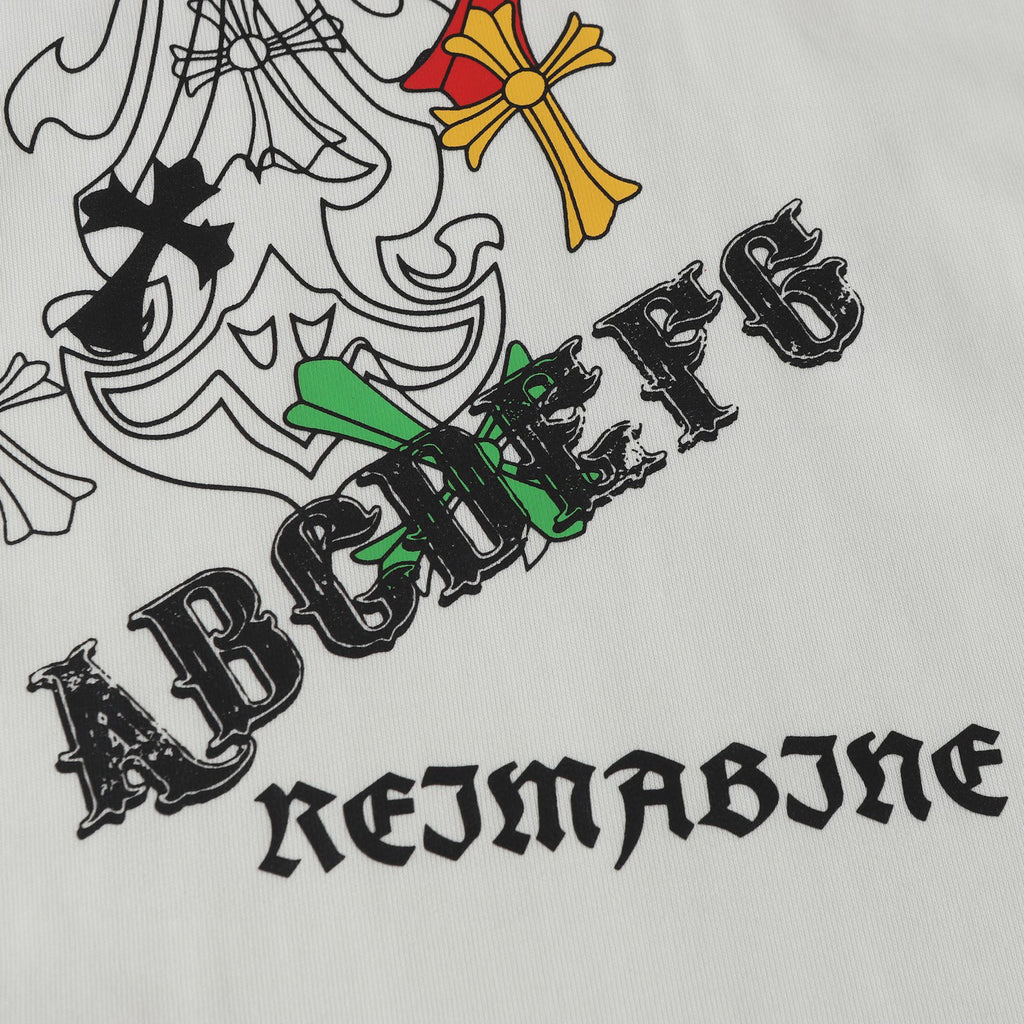 Ornate Multicolor Cross Cluster White T-Shirt™