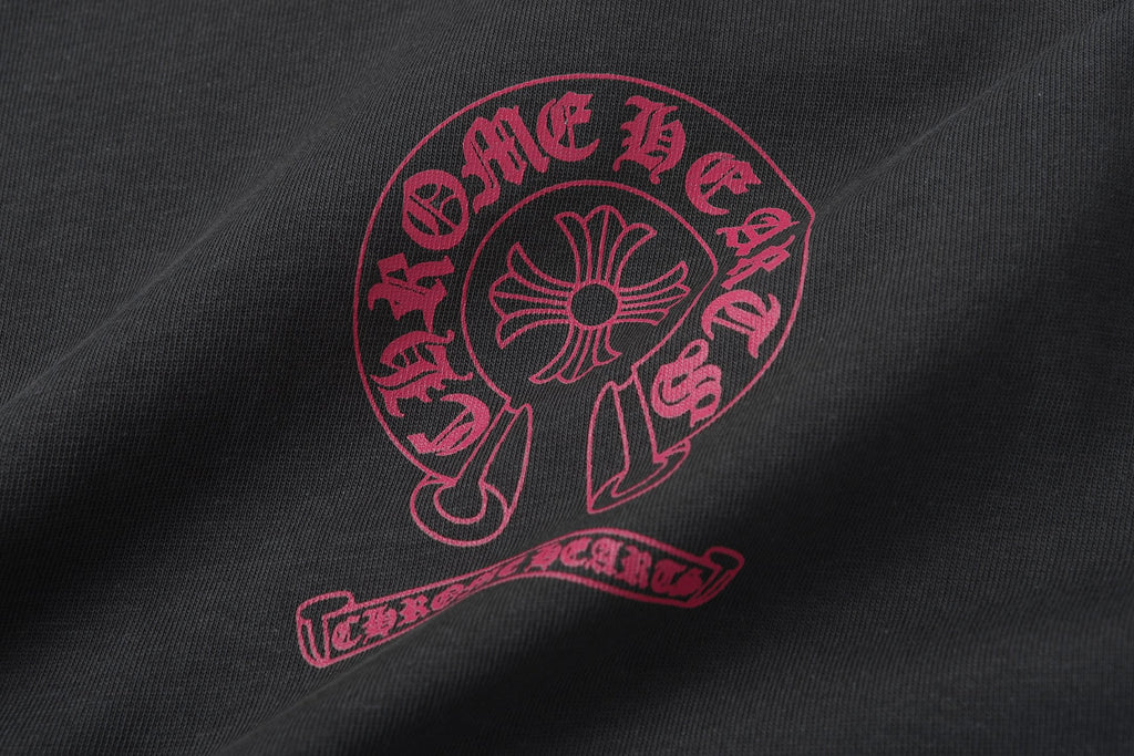 Red Banner Flower Cross Black T-Shirt™