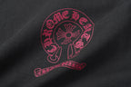 Red Banner Flower Cross Black T-Shirt™