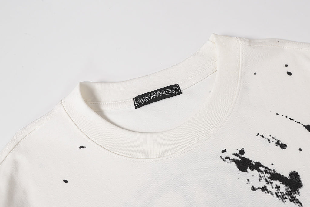 Ink Splatter Horseshoe White T-Shirt™