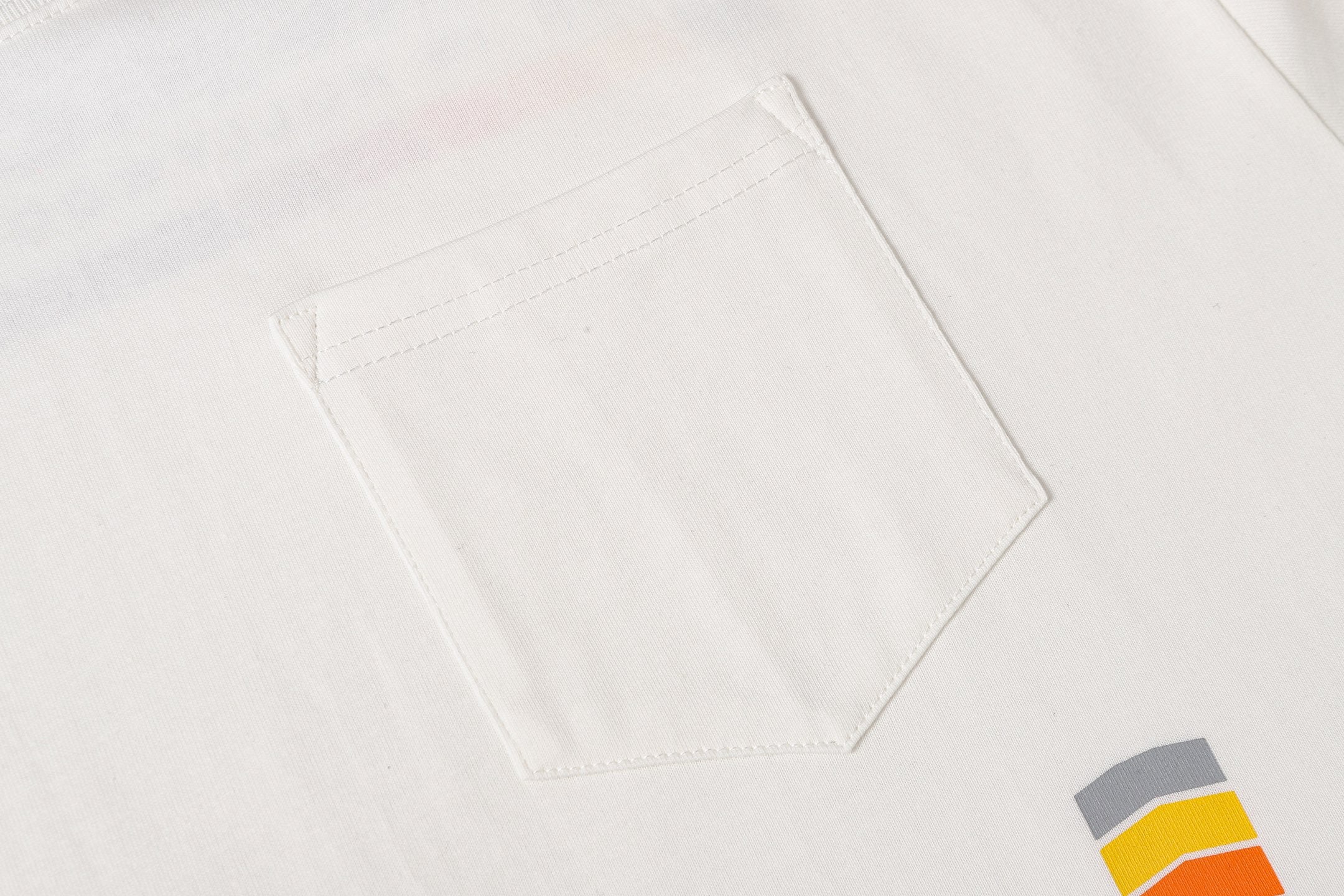 Racing Stripe Pocket White T-Shirt™