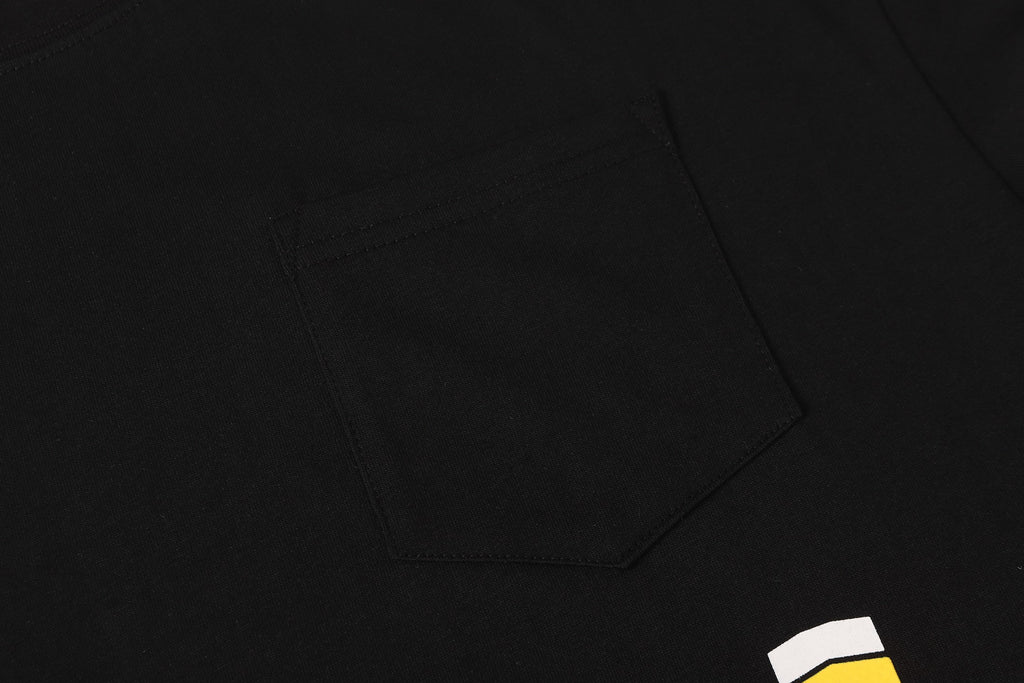 Racing Stripe Pocket Black T-Shirt™