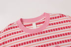 Red Stripe Cross Pattern T-Shirt™