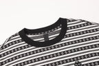 White Stripe Cross Pattern T-Shirt™