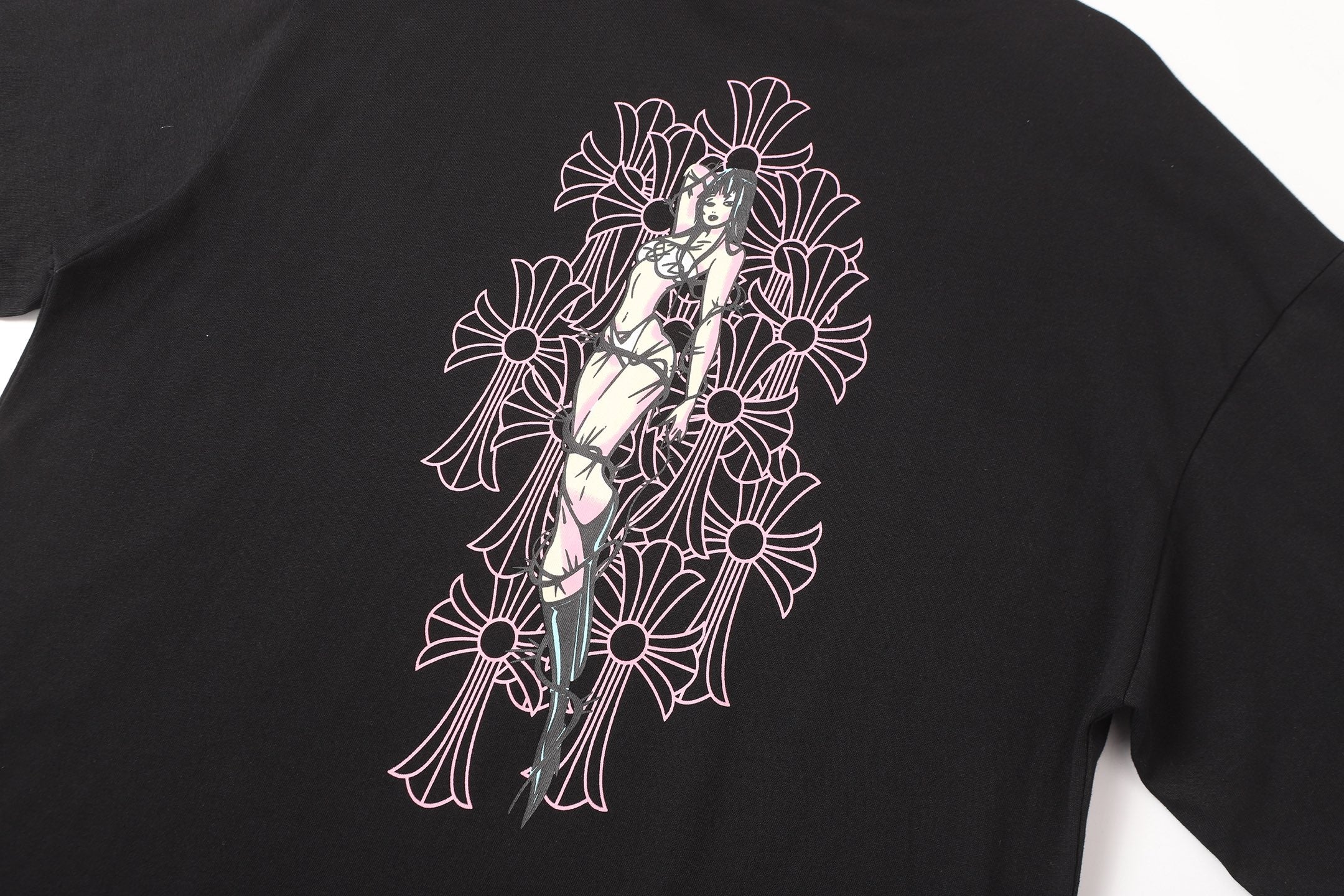 Pink Deadly Doll Black T-Shirt™