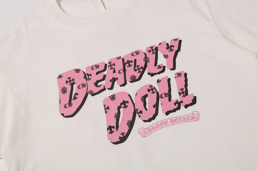 Pink Deadly Doll White T-Shirt™
