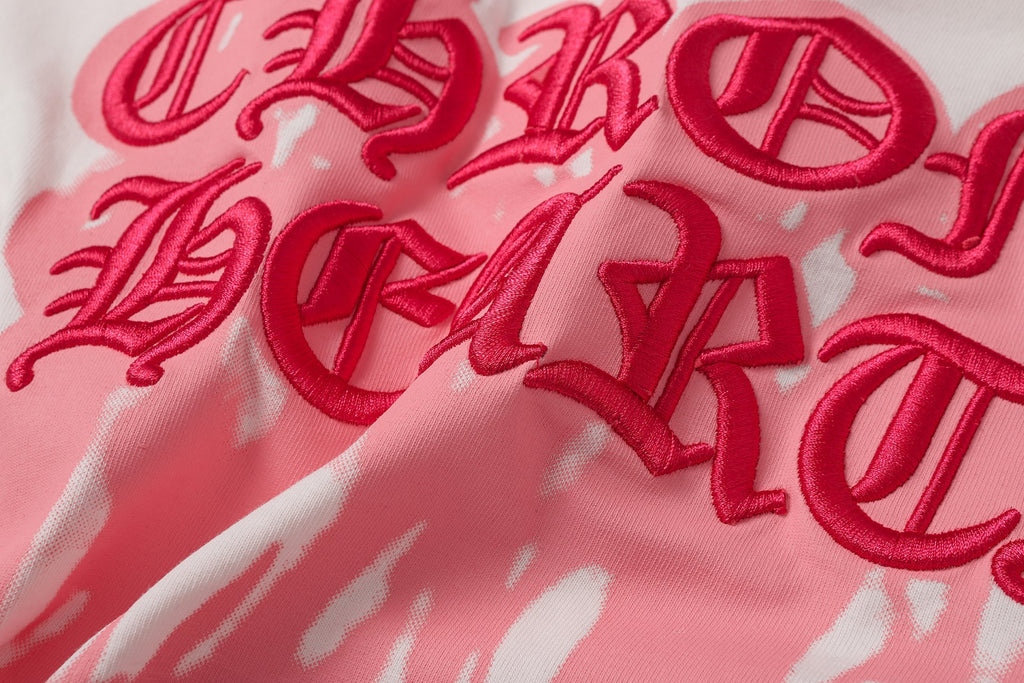 Pink Drip Script Logo White T-Shirt™