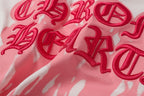 Pink Drip Script Logo White T-Shirt™