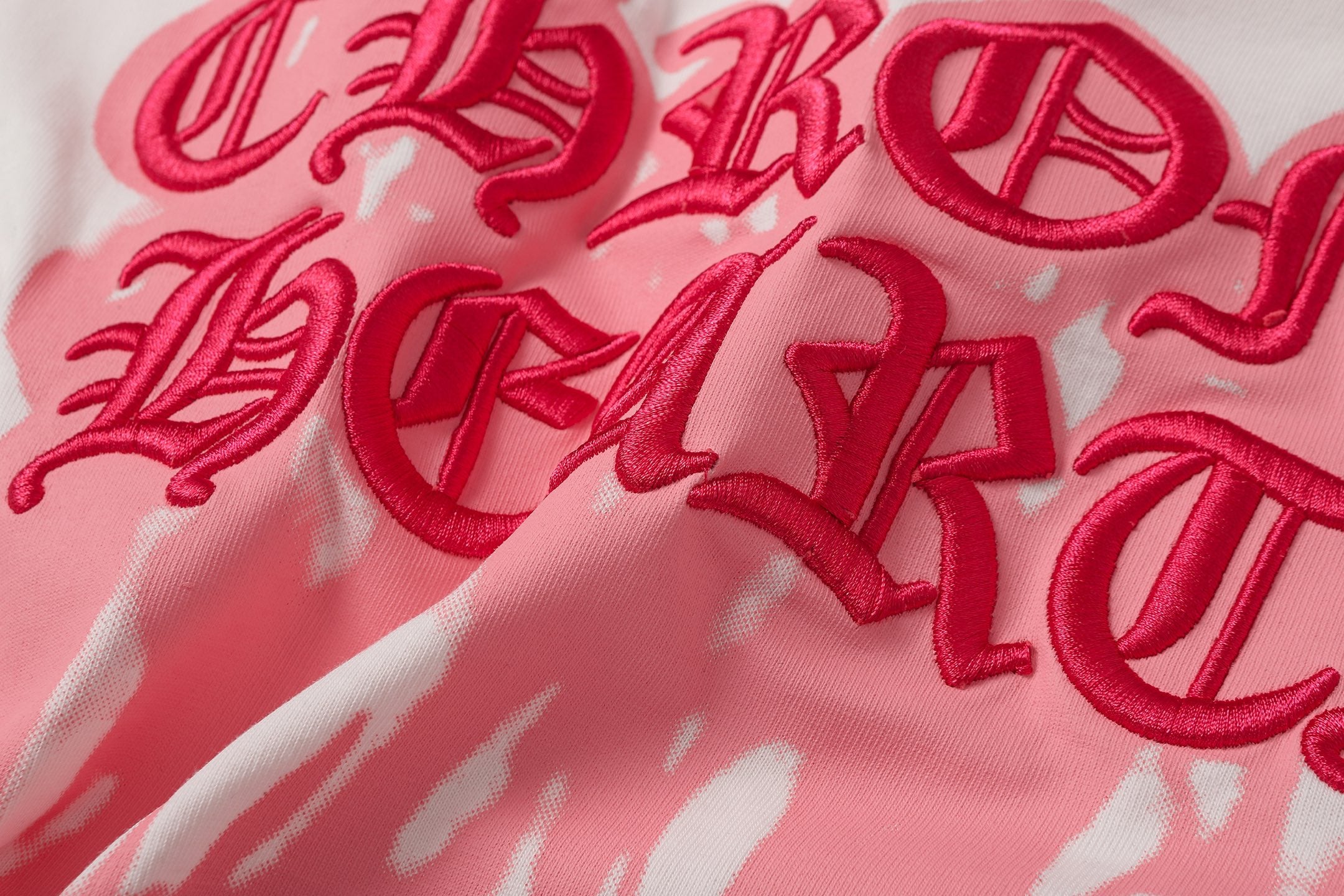 Pink Drip Script Logo White T-Shirt™