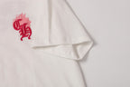 Pink Drip Script Logo White T-Shirt™