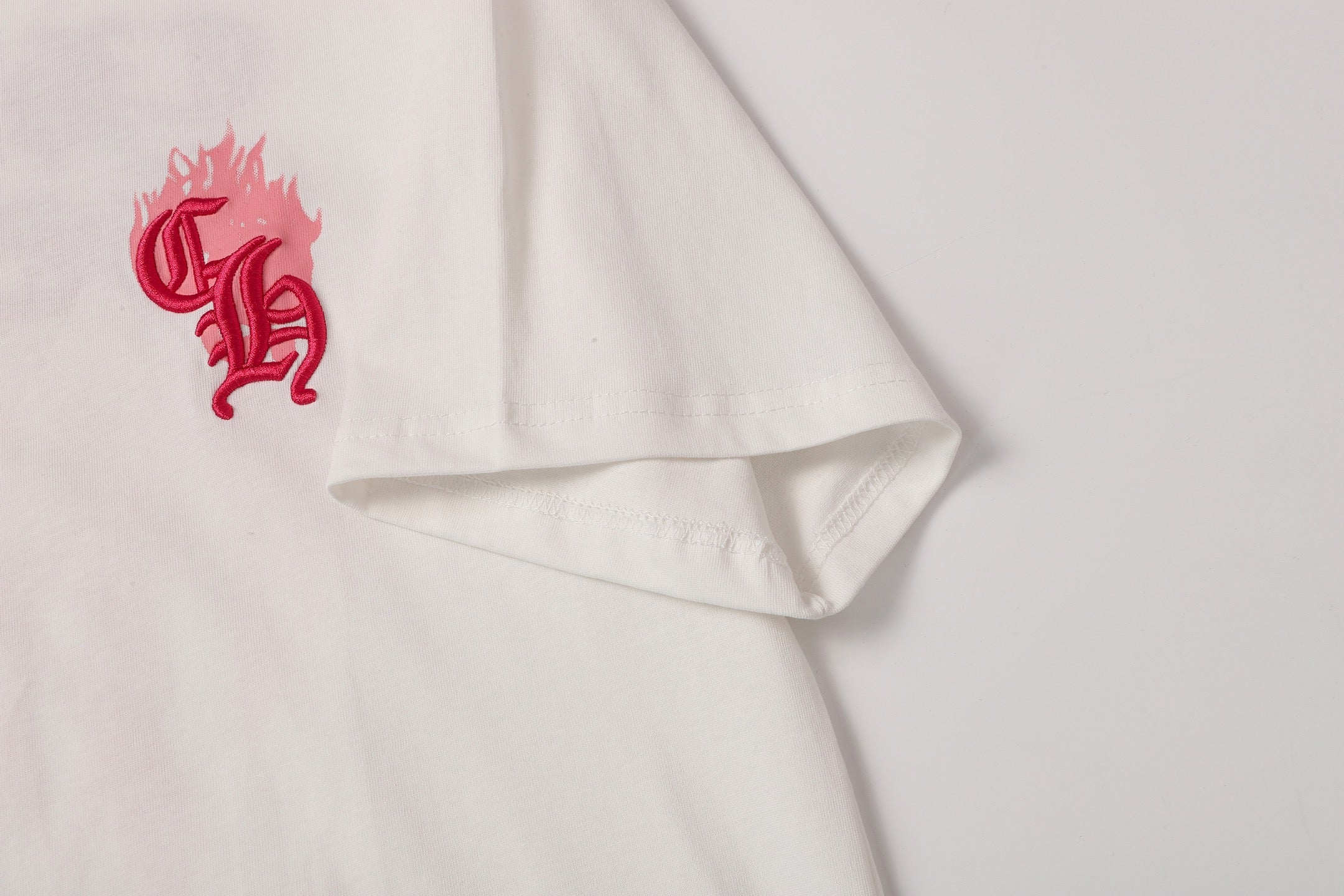 Pink Drip Script Logo White T-Shirt™