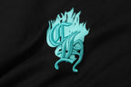 Cyan Drip Script Logo Black T-Shirt™