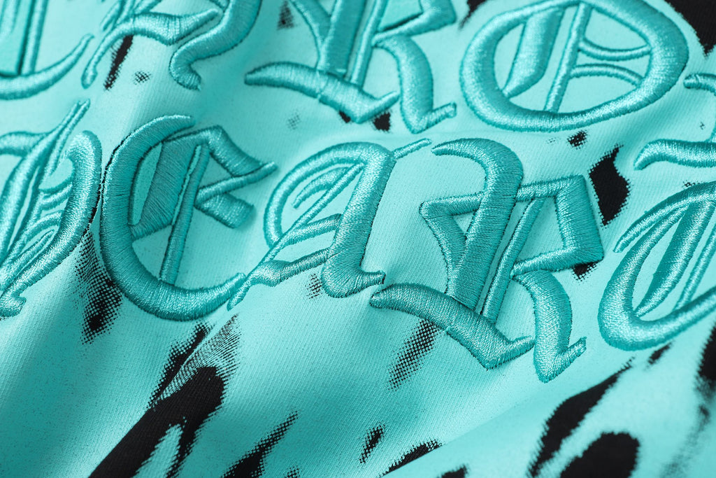 Cyan Drip Script Logo Black T-Shirt™