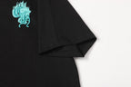 Cyan Drip Script Logo Black T-Shirt™