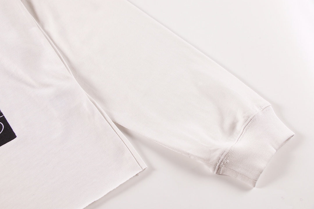 ER* Black Typography White Long Sleeve Shirt™