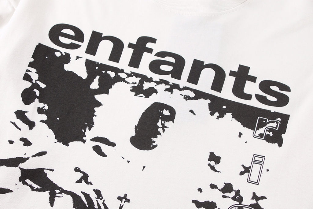 ER* Black Typography White Long Sleeve Shirt™