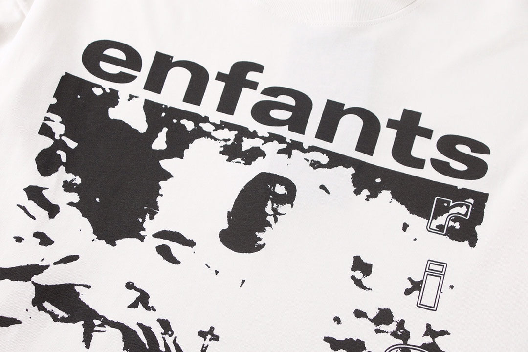 ER* Black Typography White Long Sleeve Shirt™