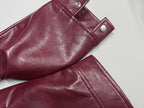 ER* Embroidered Graphic Burgundy Leather Jacket™